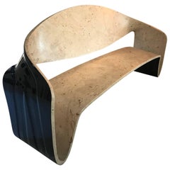 Contemporary Möbius Marble Bench Design by Giuseppe Fallacara Architect