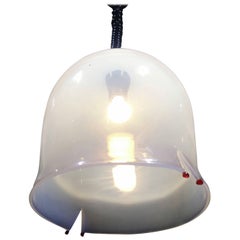 Six Mid-Century Modern Bell Pendant Light by Leucos 1960 by Toso and Pamio