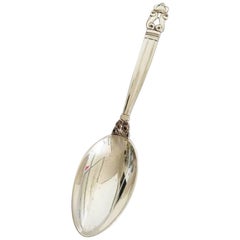 Georg Jensen Acorn Sterling Silver Dessert Spoon No 021