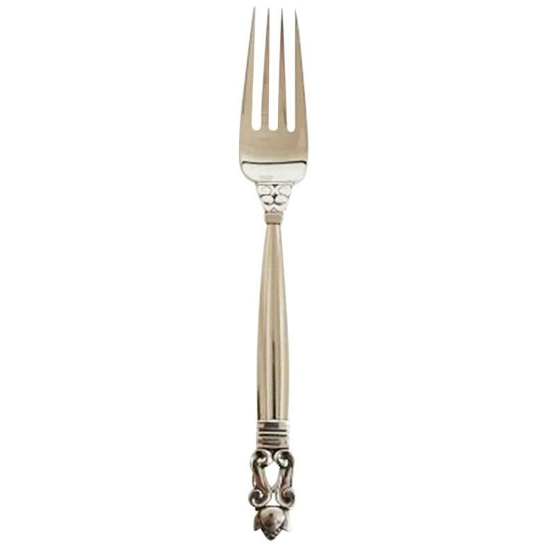 Georg Jensen Sterling Silver Acorn Luncheon Fork No 022