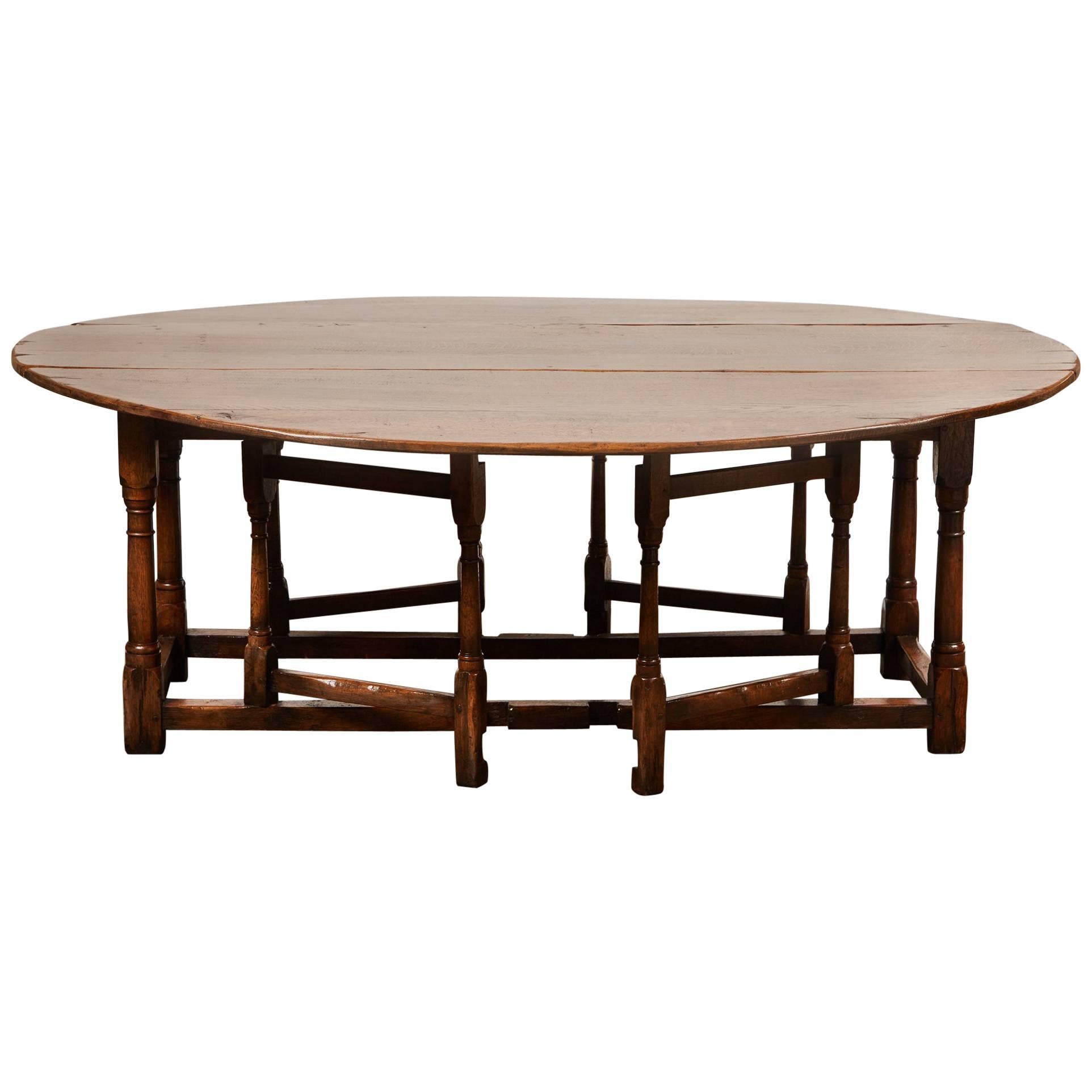 18th Century style English Oak Gateleg Table