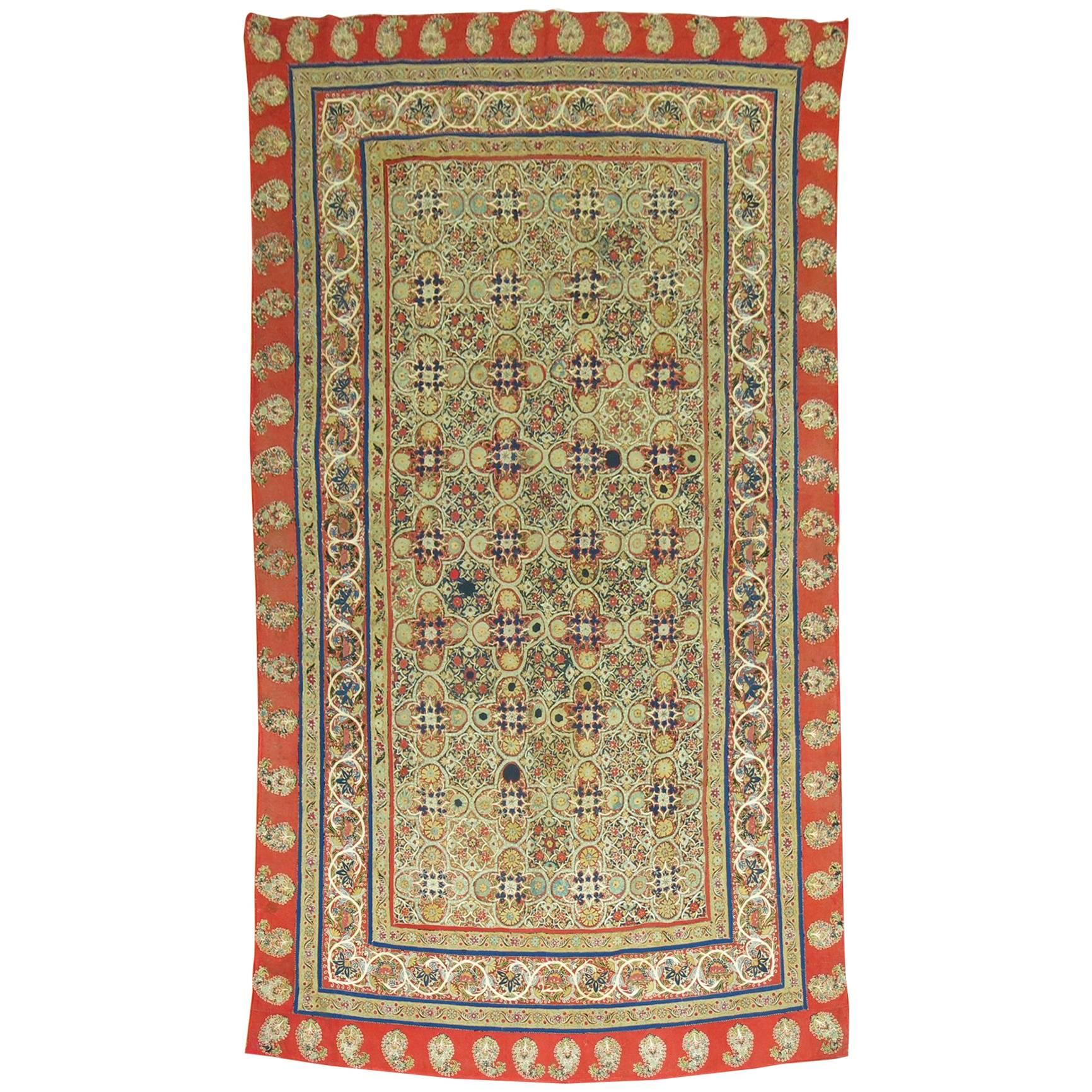 Antique Persian Rashti ‘Rascht’ Embroidery, 19th Century For Sale