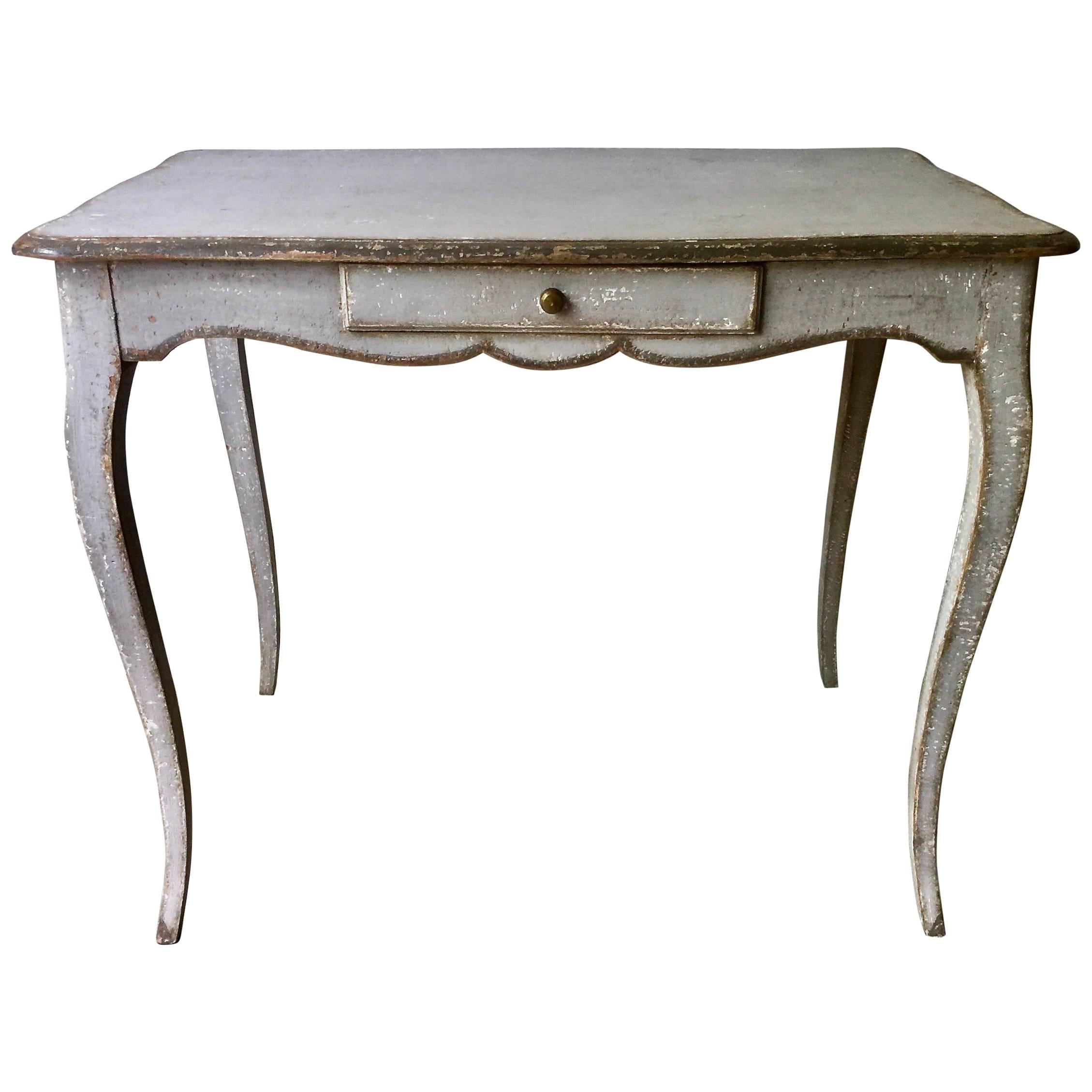 19th Century Louis XV Style Painted Small Table/Desk