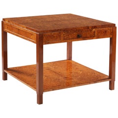 Antique Art Deco Amboyna Low Table