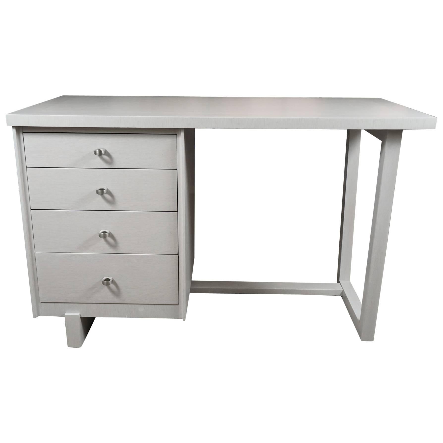 Paul McCobb Desk in a White Washed Finish For Sale