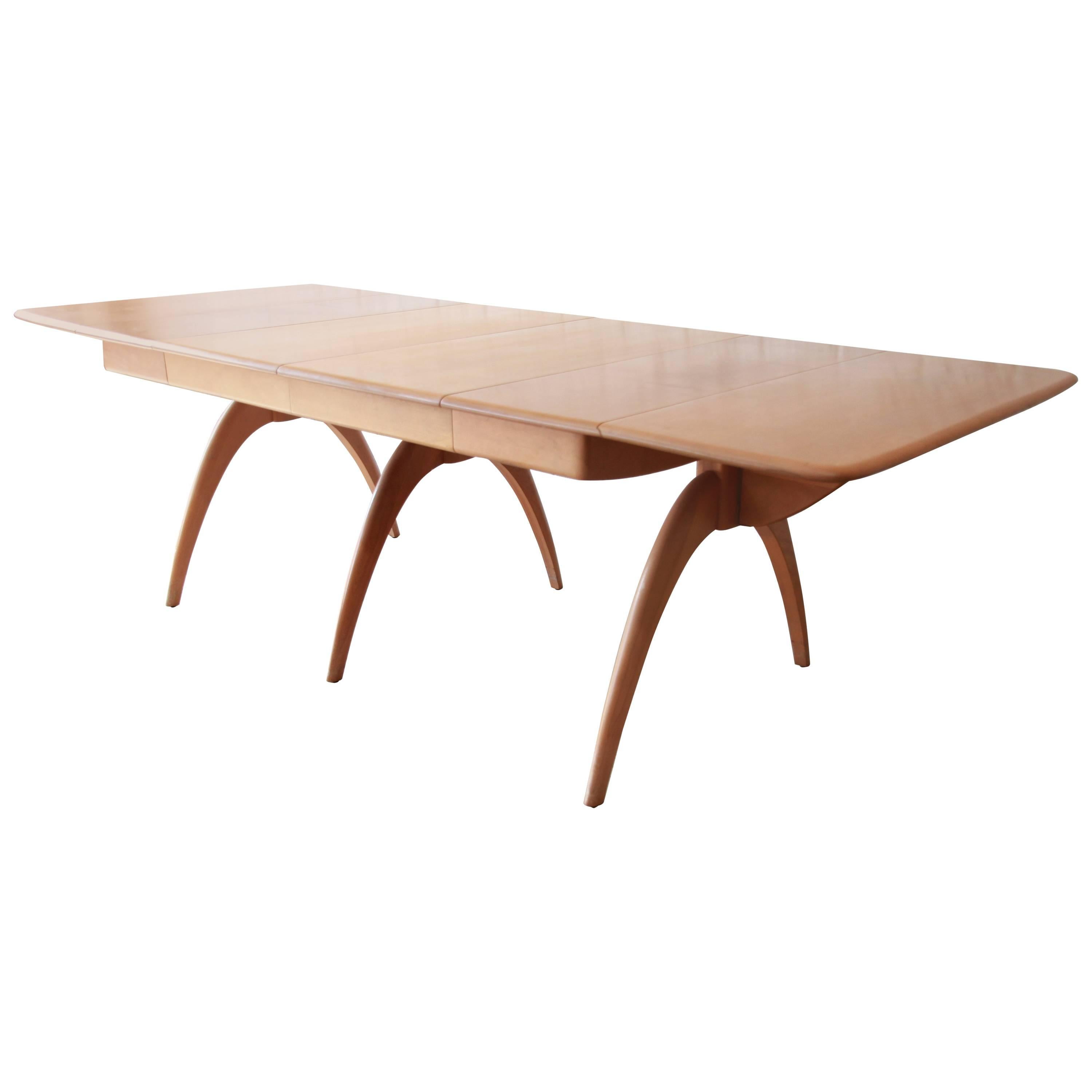 Heywood-Wakefield Mid-Century Modern Extension Wishbone Dining Table