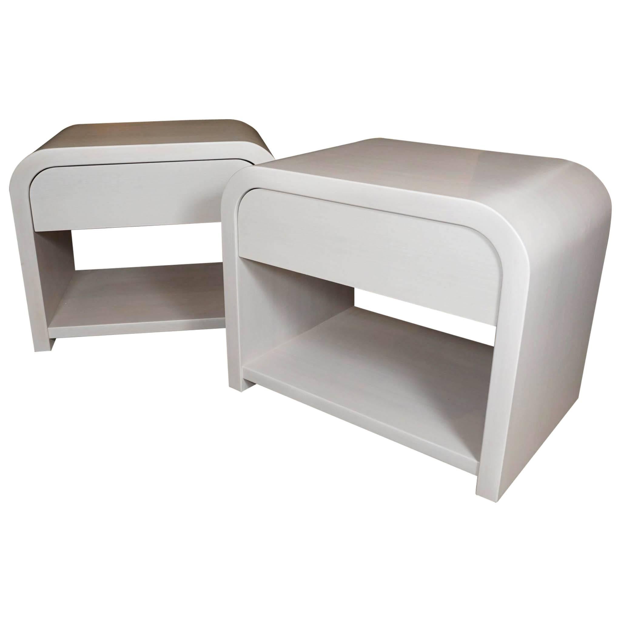 Pair of Modern End Tables For Sale