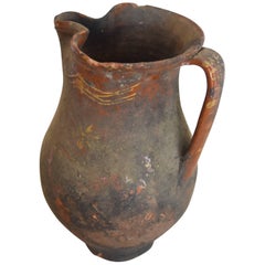 19th Century Andalusian Antique Spanish Ceramic Pitcher