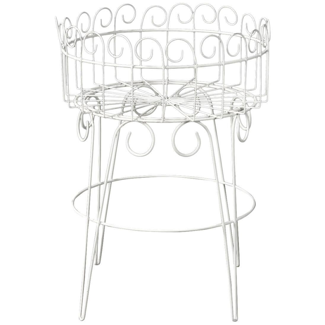 French Wire Basket Jardinière with Hairpin Legs