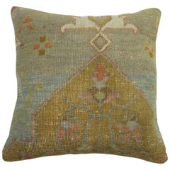 Turkish Oushak Rug Pillow