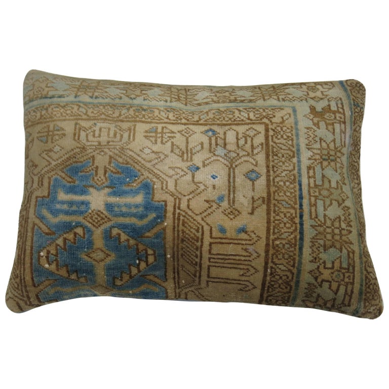 Persian Heriz Lumbar Rug Pillow For Sale at 1stDibs