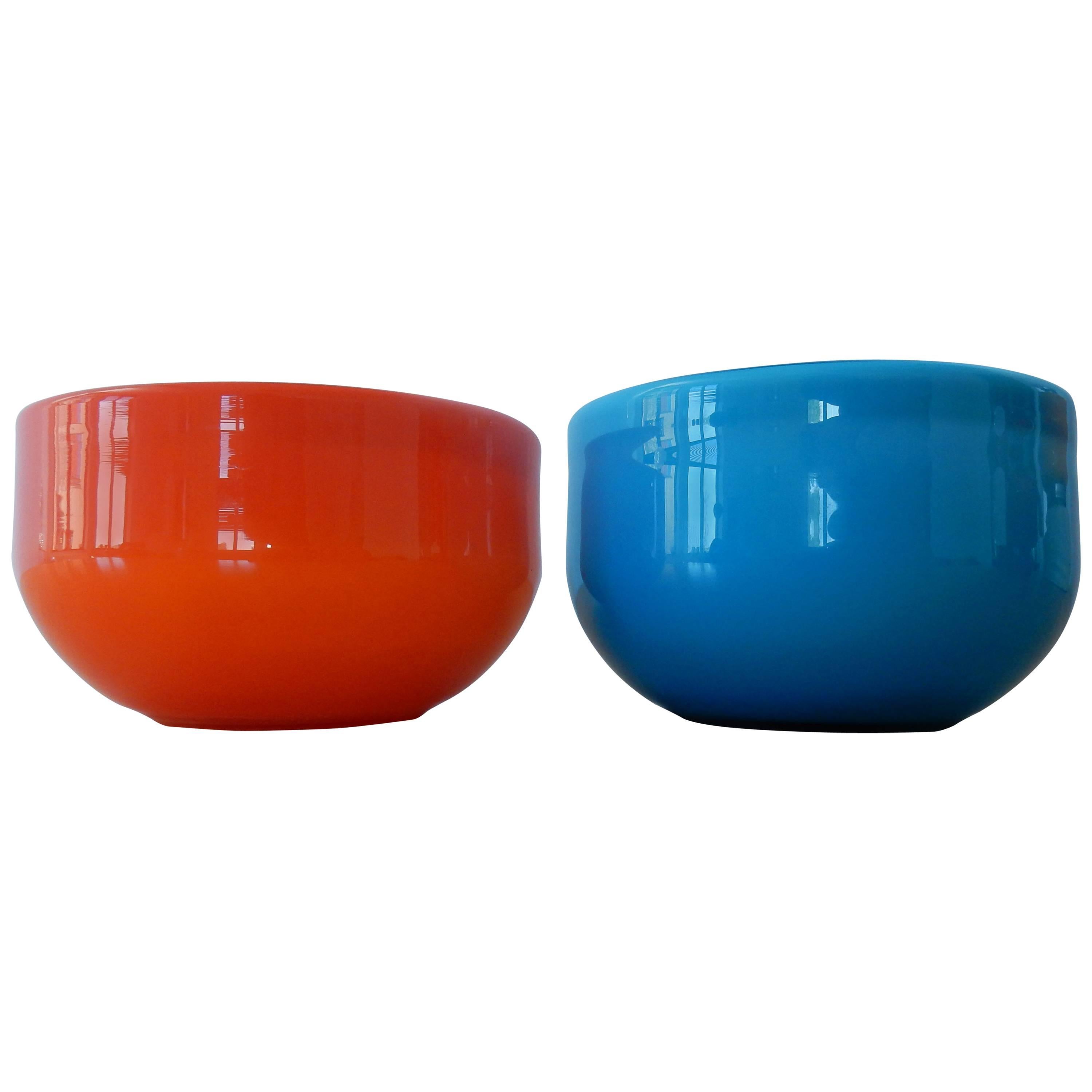 Set of Two 'Palet' Bowls by Michael Bang for Holmegaard, Denmark
