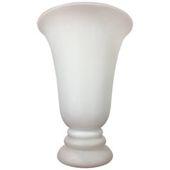 Frosted Glass Blown Glass CVV Vianne Torchiere Lamp, France