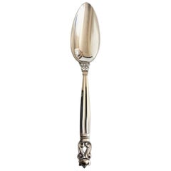 Georg Jensen Sterlingsilber Eichel-Obstlöffel, schlank #074