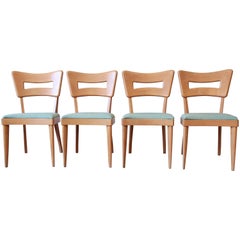 Retro Heywood-Wakefield Mid-Century Modern "Dogbone" Dining Chairs, Set of Four