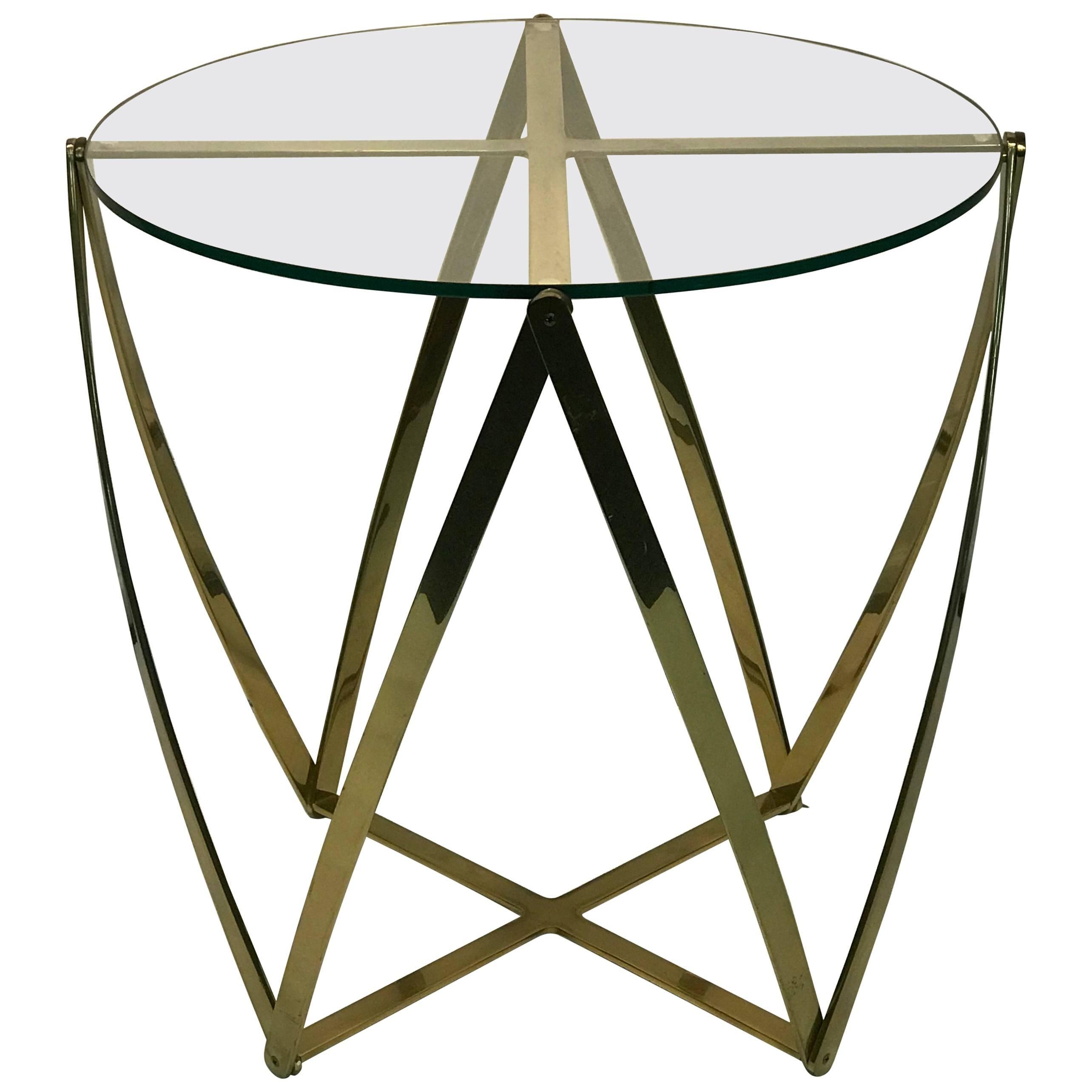 John Vesey Modern Brass Table For Sale