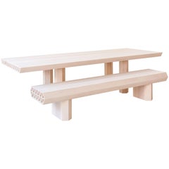 Limited Edition Assemblage Wood Bench in Maple by Fort Standard