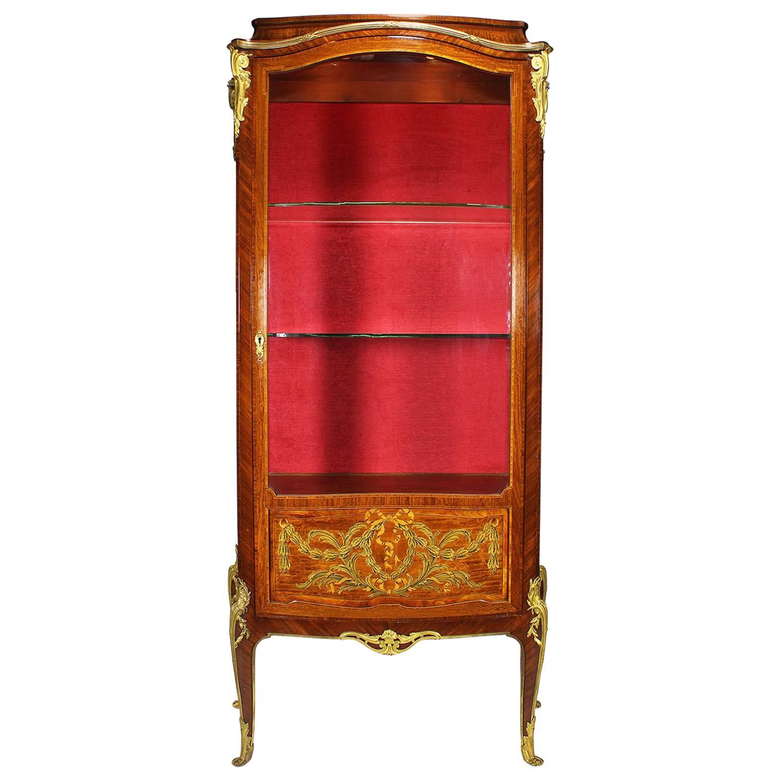 19th-20th Century Marquetry and Gilt-Bronze Mounted, François Linke Atrributed For Sale