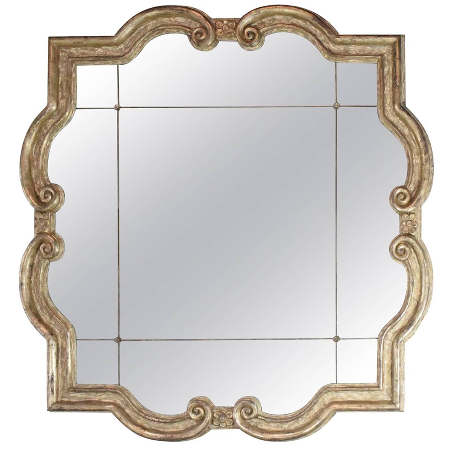 Large Formations Antiqued Quatrefoil Mirror