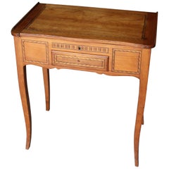French Walnut Side Table or Small Desk