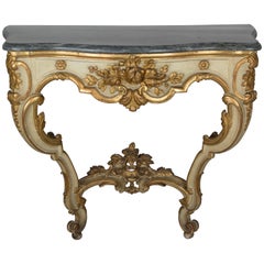 19th Century Louis XV Style Parcel-Gilt Console
