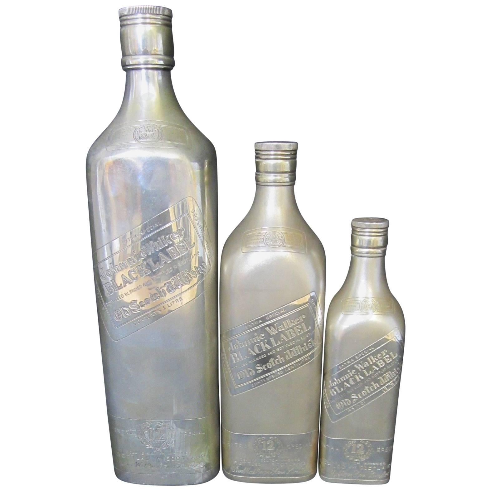 Silver Johnnie Walker Bottles