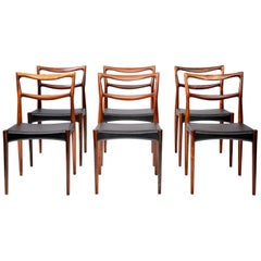 Chaises de salle à manger en bois de rose de Johannes Andersen, vers 1960