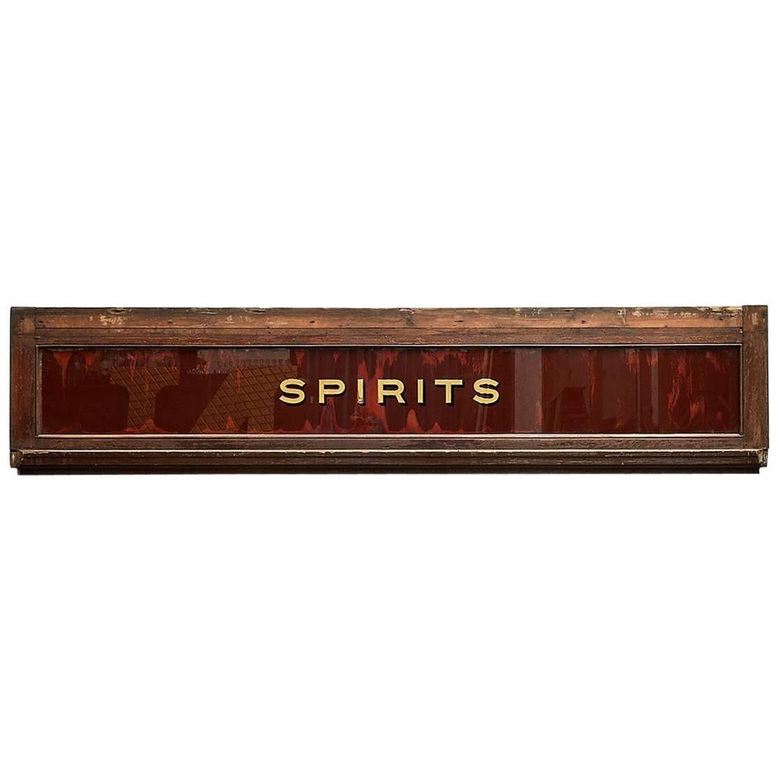 Victorian 'Spirits' Sign