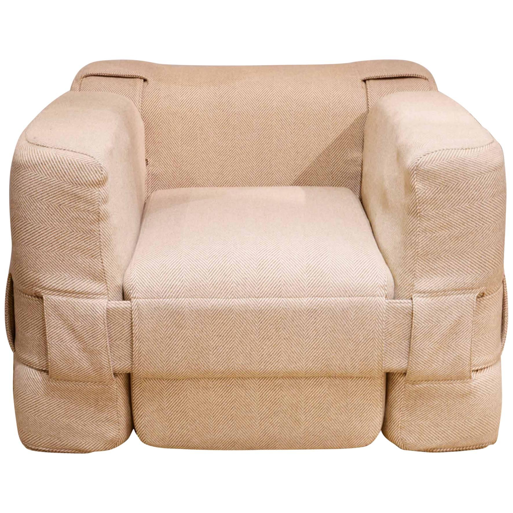 Mario Bellini, Armchair in Fabric and Foam, Edition Cassina, 1970s For Sale