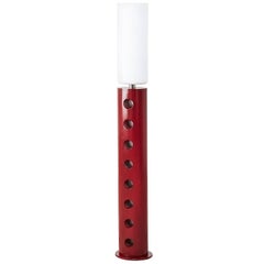 Red Lacquered Standard Lamp