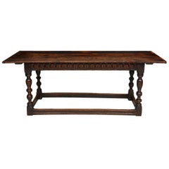 Antique Charles I Period Oak Refectory Table