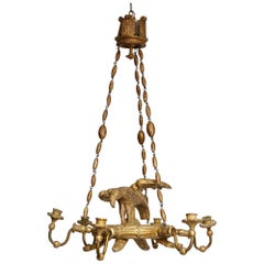 Austrian Neoclassical Gilt Chandelier