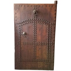 Antique Old Oudaya Dark Tan Moroccan Door, Ring Knocker