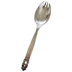 Georg Jensen Sterling Silver Acorn Fork Spoon #083
