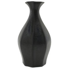 Table Vase Ink Black Flower Vase Modern Contemporary Glazed Porcelain