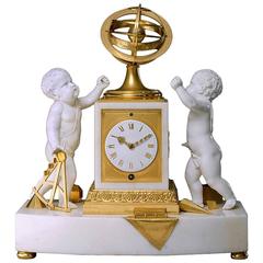 Regency White Marble Porcelain and Ormolu Clock by Vulliamy 8