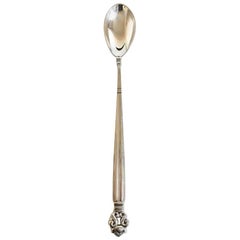 Georg Jensen Sterling Silver Acorn Long Cocktail Spoon