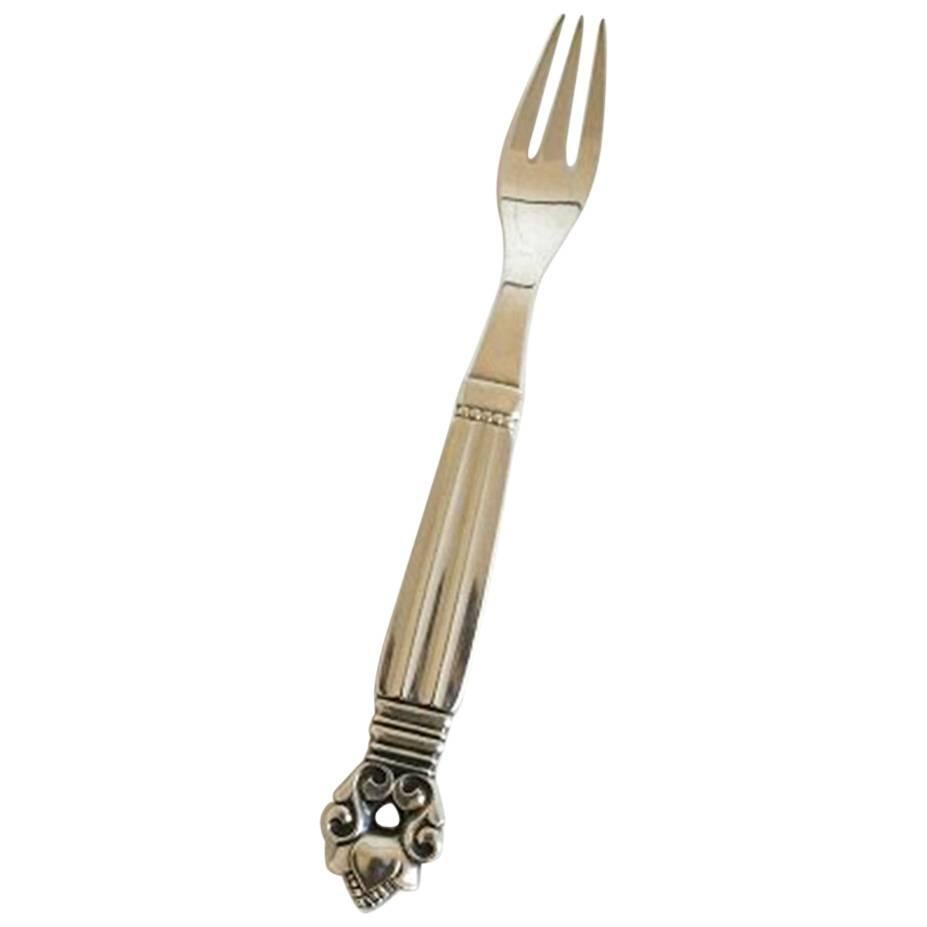 Jensen Acorn Sterling Silver Sardine Fork For Sale at 1stDibs