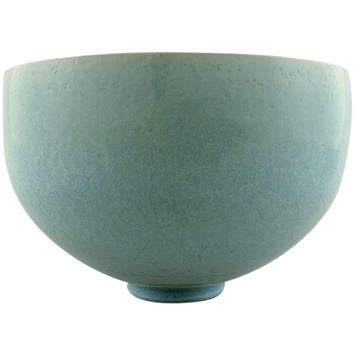 Unique Ceramics Bowl by Birthe Sahl, Halvrimmen, Denmark, Late 20 Century