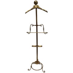 Valet en laiton poli Art Déco pour homme par Glo-Mar Artworks Inc NY