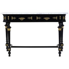 Antique 19th Century Louis XVI Style Marble Console Table