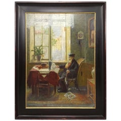 E. Westpfahl 1906 Berlin Signet Dated Painting Oil Canvas Original Eboni Frame