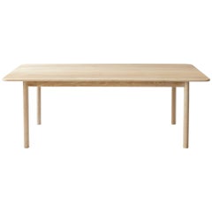 Contemporary Wood Range Table in White Oakwood by Fort Standard