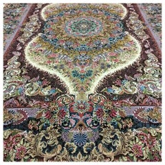 Shams Gold, Master Novinfar Hand-Knotted Persian Tabriz Rug/Carpet