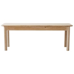 Contemporary Wood Range Bench in White Oak by Fort Standard