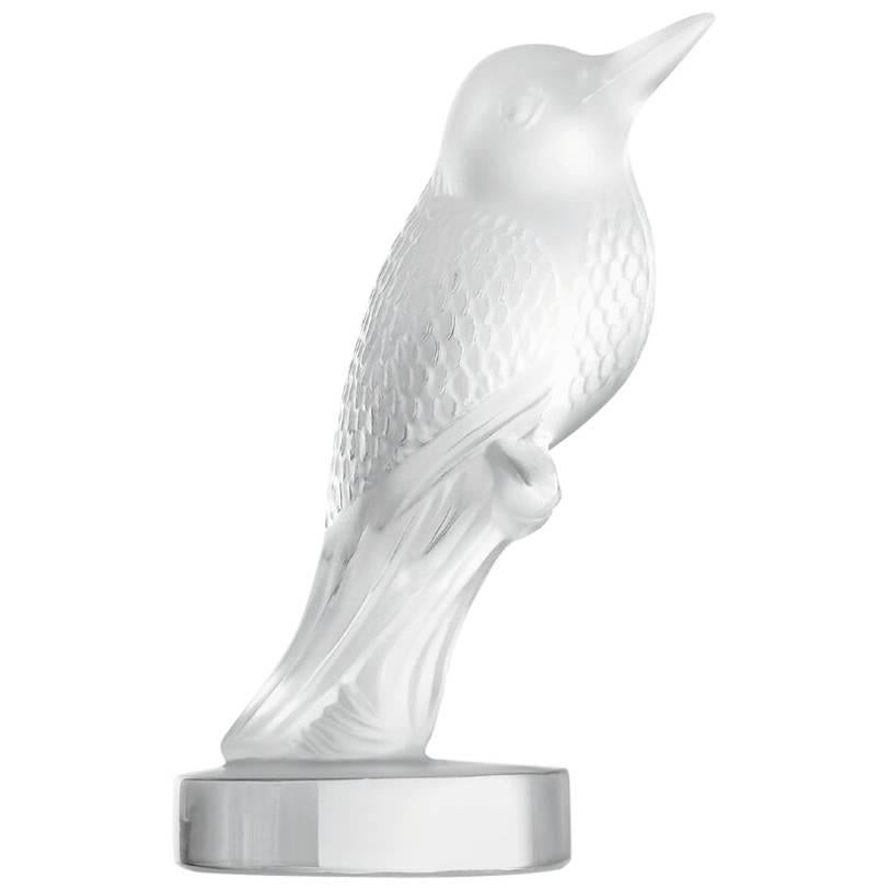 Lalique Hummingbird Figure/Sculpture in Clear Crystal For Sale