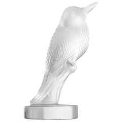 Lalique Hummingbird Figure/Sculpture in Clear Crystal