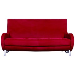 Koinor Loft Designer Fabric Sofa Red Modern