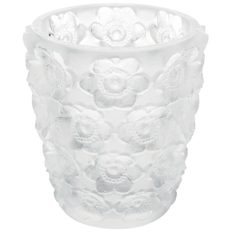 Lalique Anemones Votive in Clear Crystal