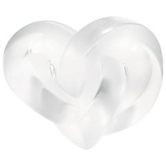 Lalique Heart Paperweight/Sculpture in Clear Crystal